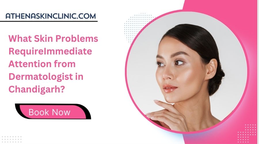 Woman with clear glowing skin highlighting common skin problems requiring immediate attention from a dermatologist in Chandigarh